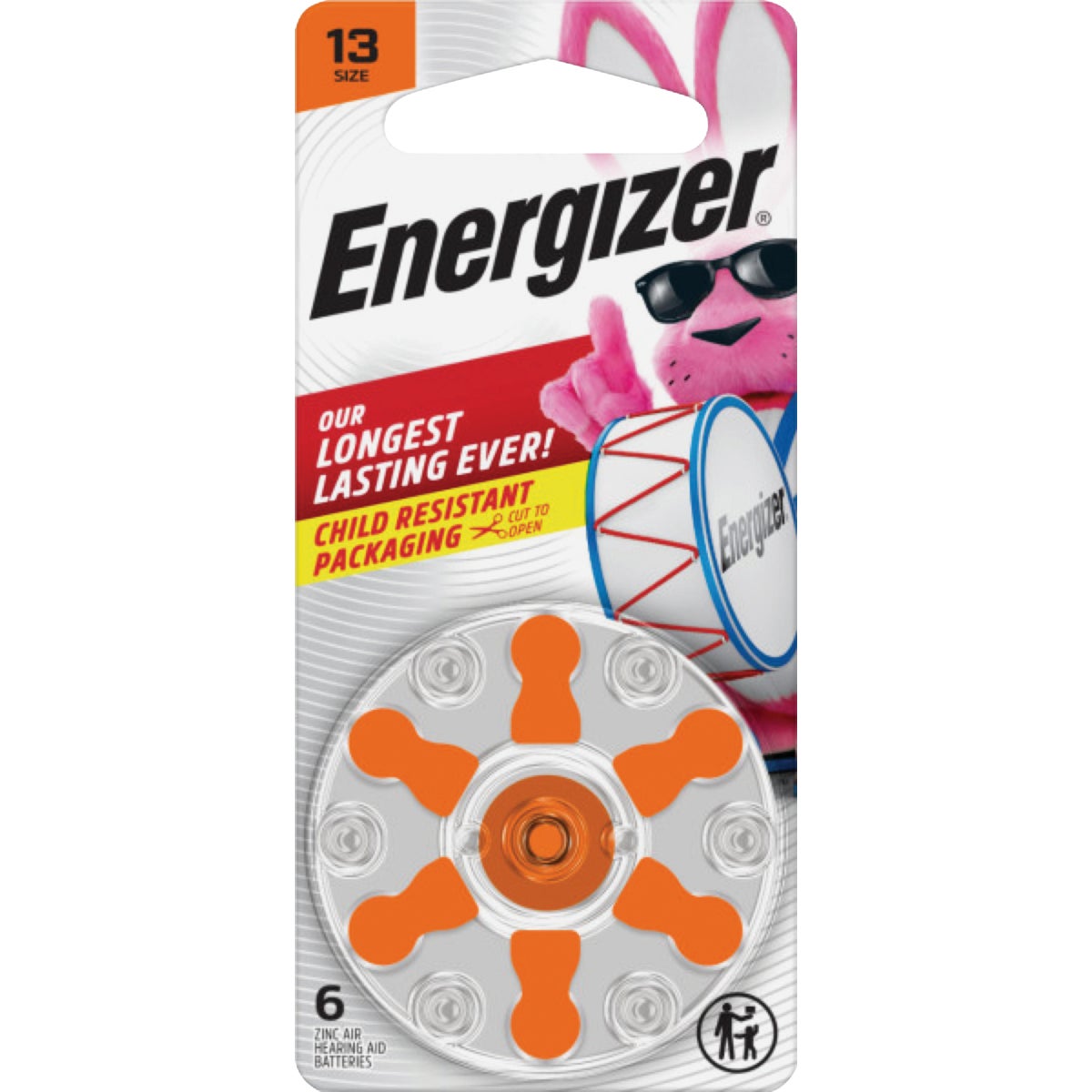 Energizer EZ Turn & Lock 13 Hearing Aid Battery (8-Pack)