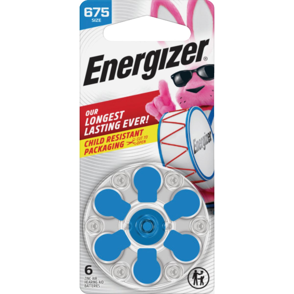 Energizer EZ Turn & Lock 675 Hearing Aid Battery (8-Pack)