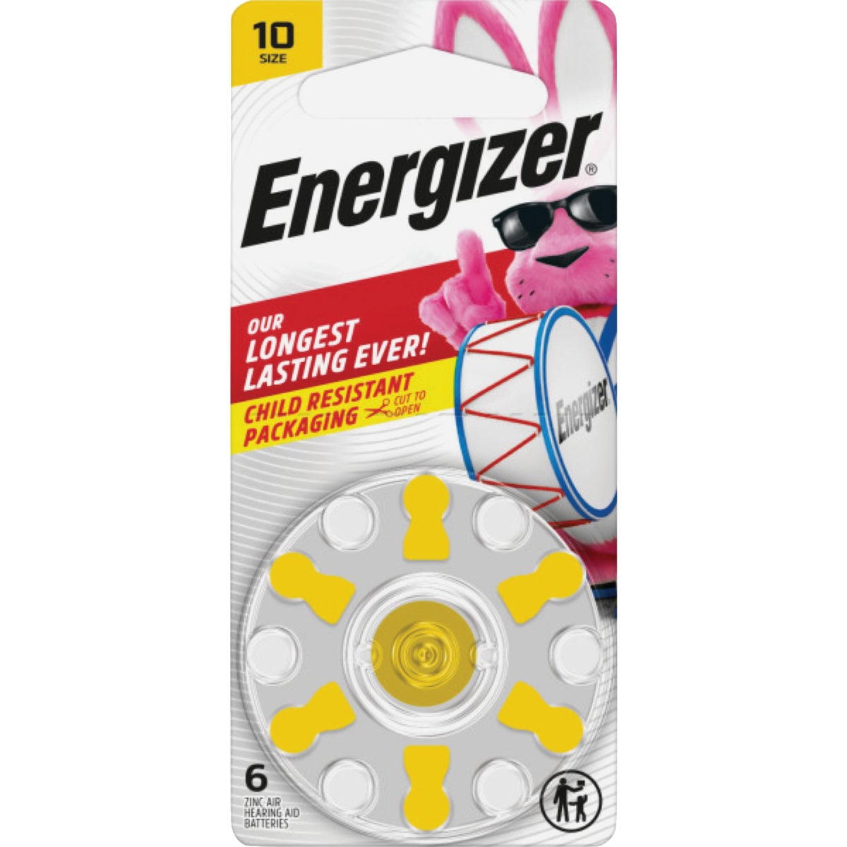Energizer EZ Turn & Lock 10 Hearing Aid Battery (8-Pack)