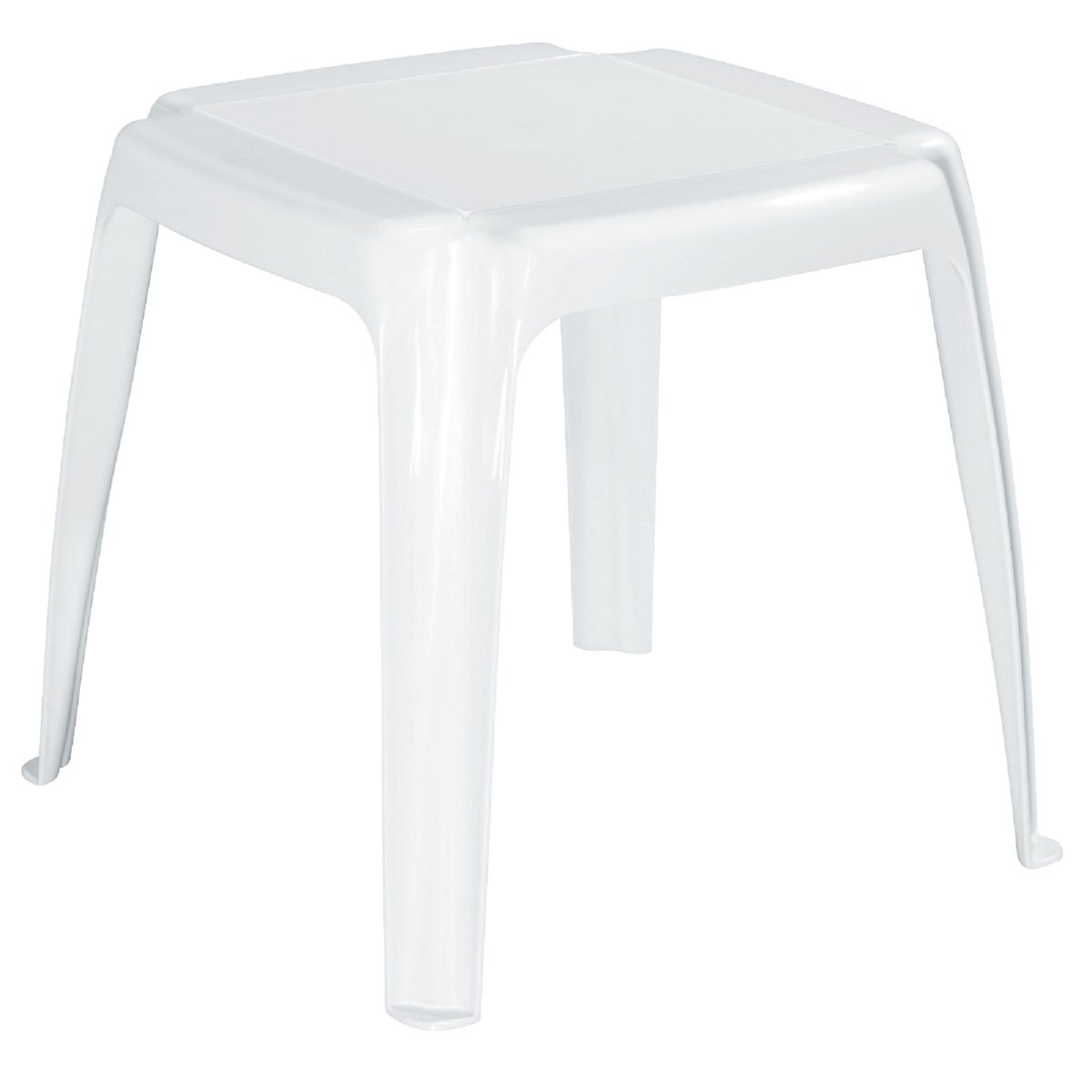 Adams White 16 In. Square Resin Side Table