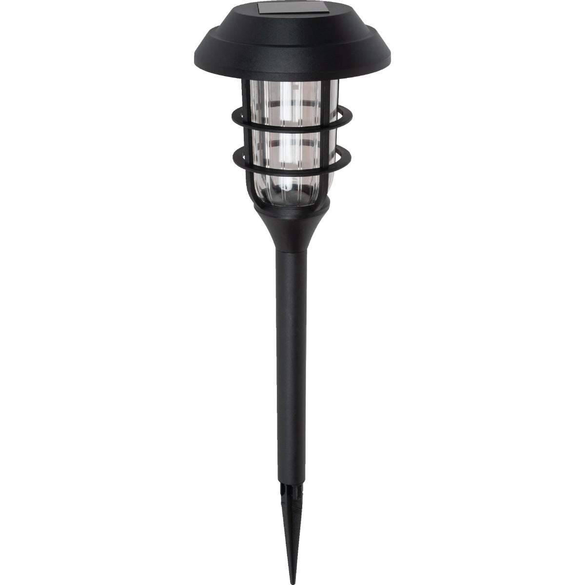 Moonrays Black 2 Lumens Plastic Solar Cage Path Light