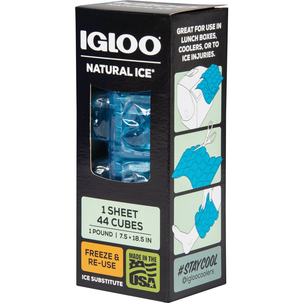 1LB RSBL ICE CUBE SHEET