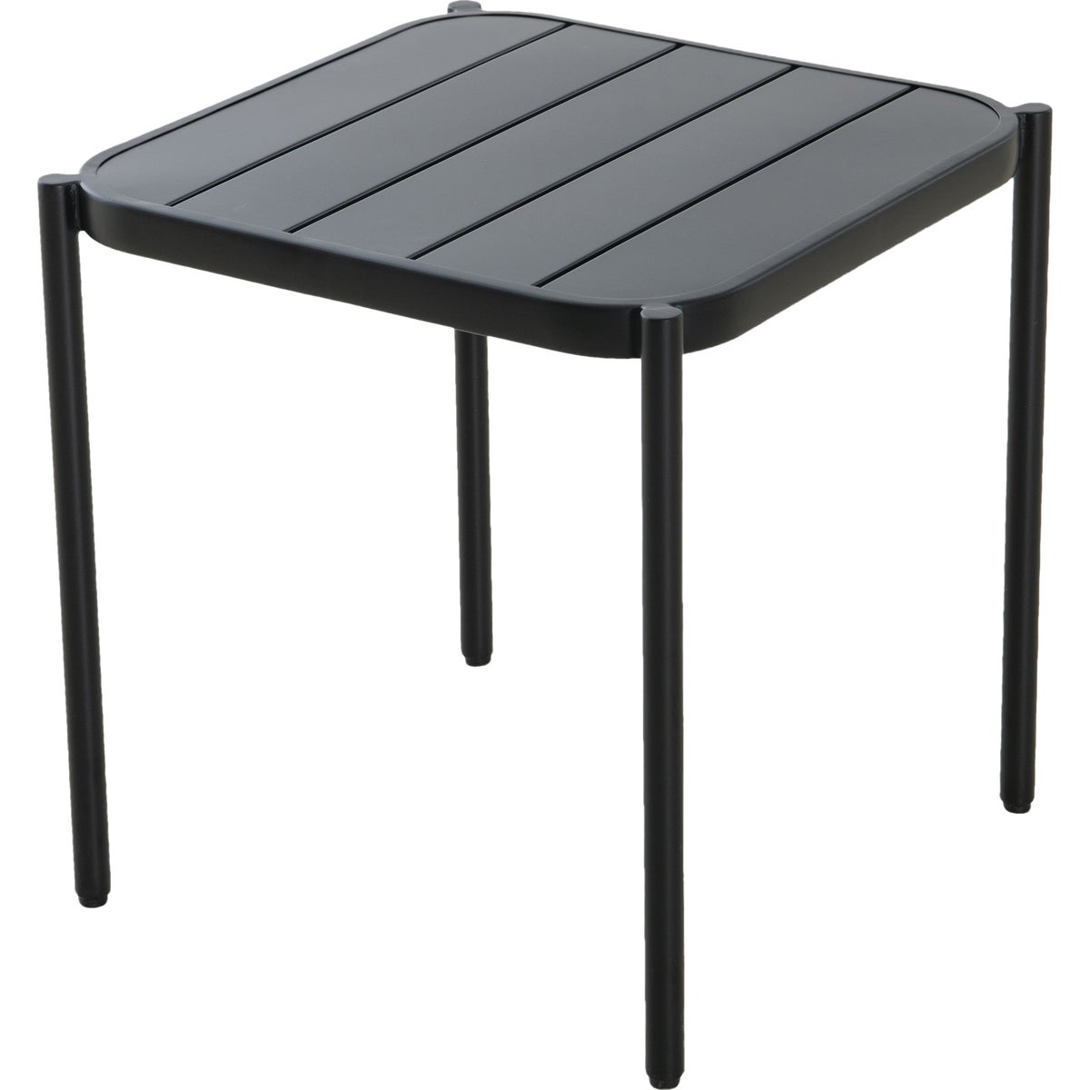 Sunjoy Black 19 In. Square Heavy-Duty Steel Stacking Side Table