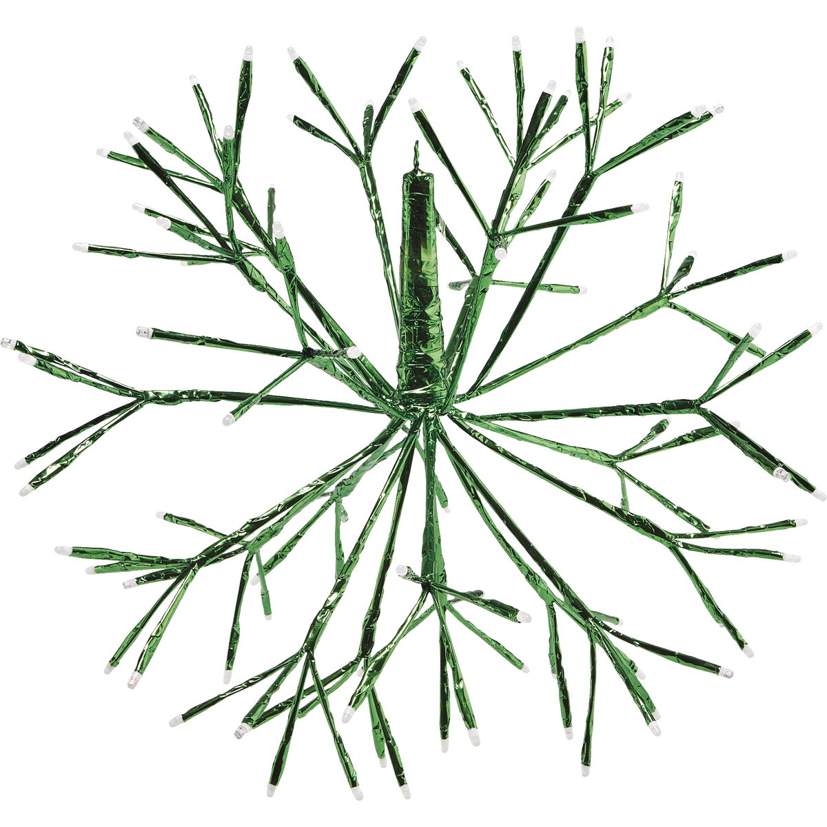 Alpine 16 In. LED Green Snowflake Ornament Lighted Decoration