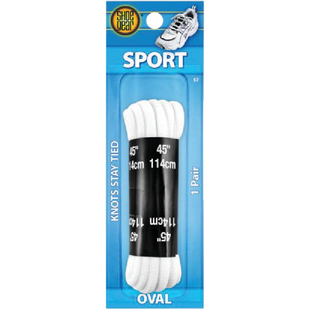 45″ WHT ATHLETIC LACE