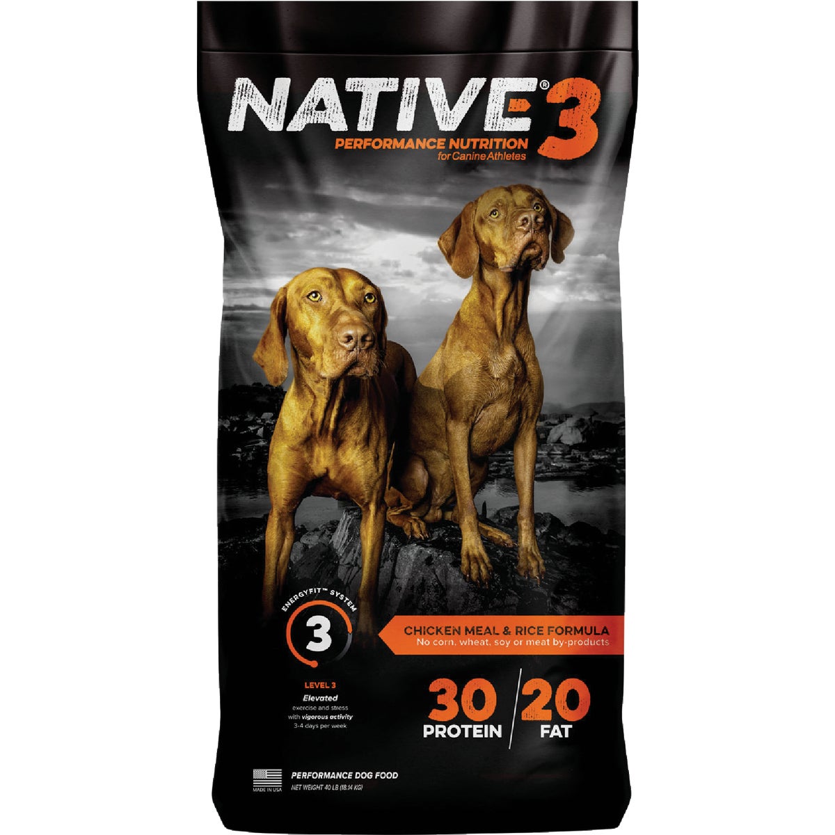 Kent Native Performance 40 Lb. Dry Dog Food, Energy Level 3