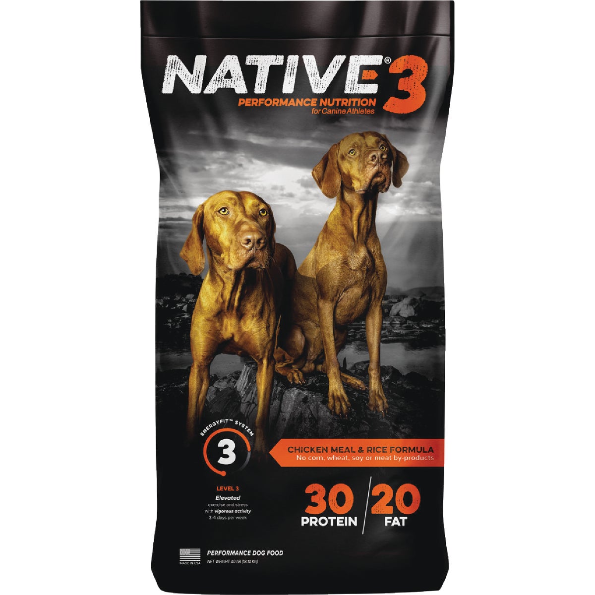 Kent Native Performance 40 Lb. Dry Dog Food, Energy Level 3