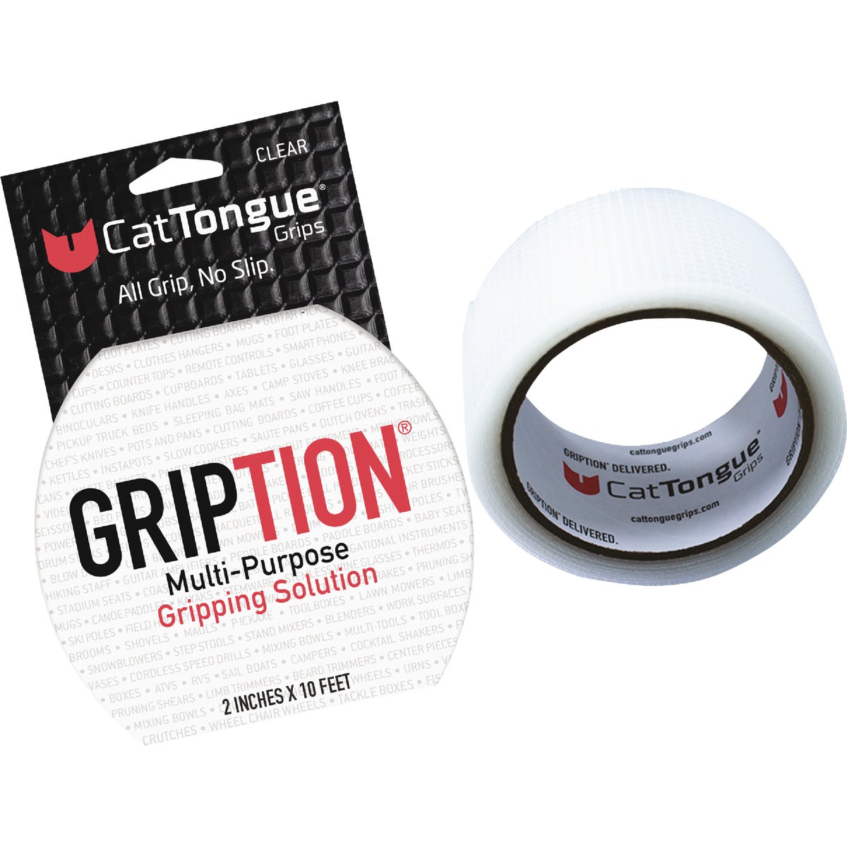 CatTongue Grips Gription 10 Ft. ClearNon-Abrasive Anti-Slip Roll