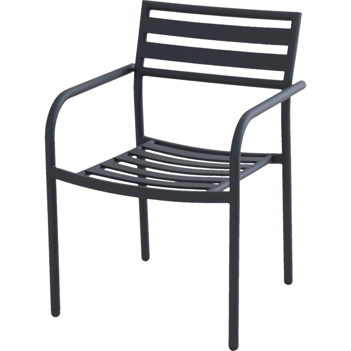 Sunjoy Black Heavy-Duty Steel Stacking Dining Chair