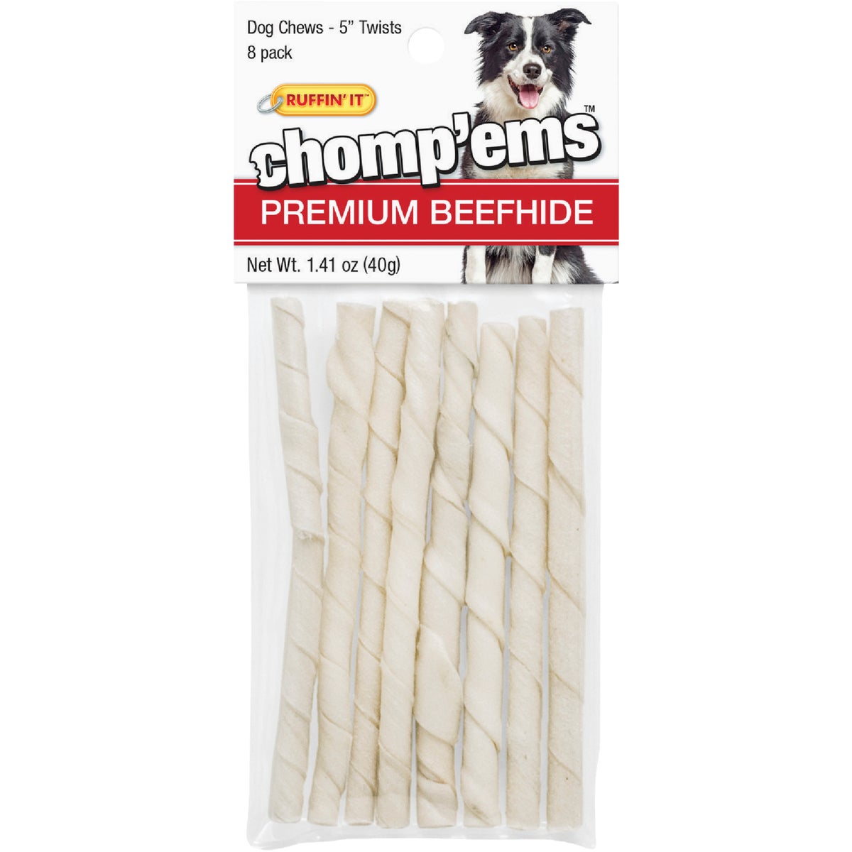 Westminster Pet Ruffin' it Chomp'ems 5 In. Beef Chew Roll (8-Pack)