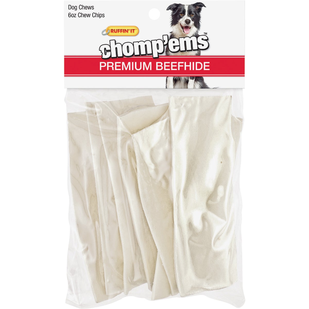 Westminster Pet Ruffin' it Chomp'ems Beef 6 Oz. Rawhide Chips