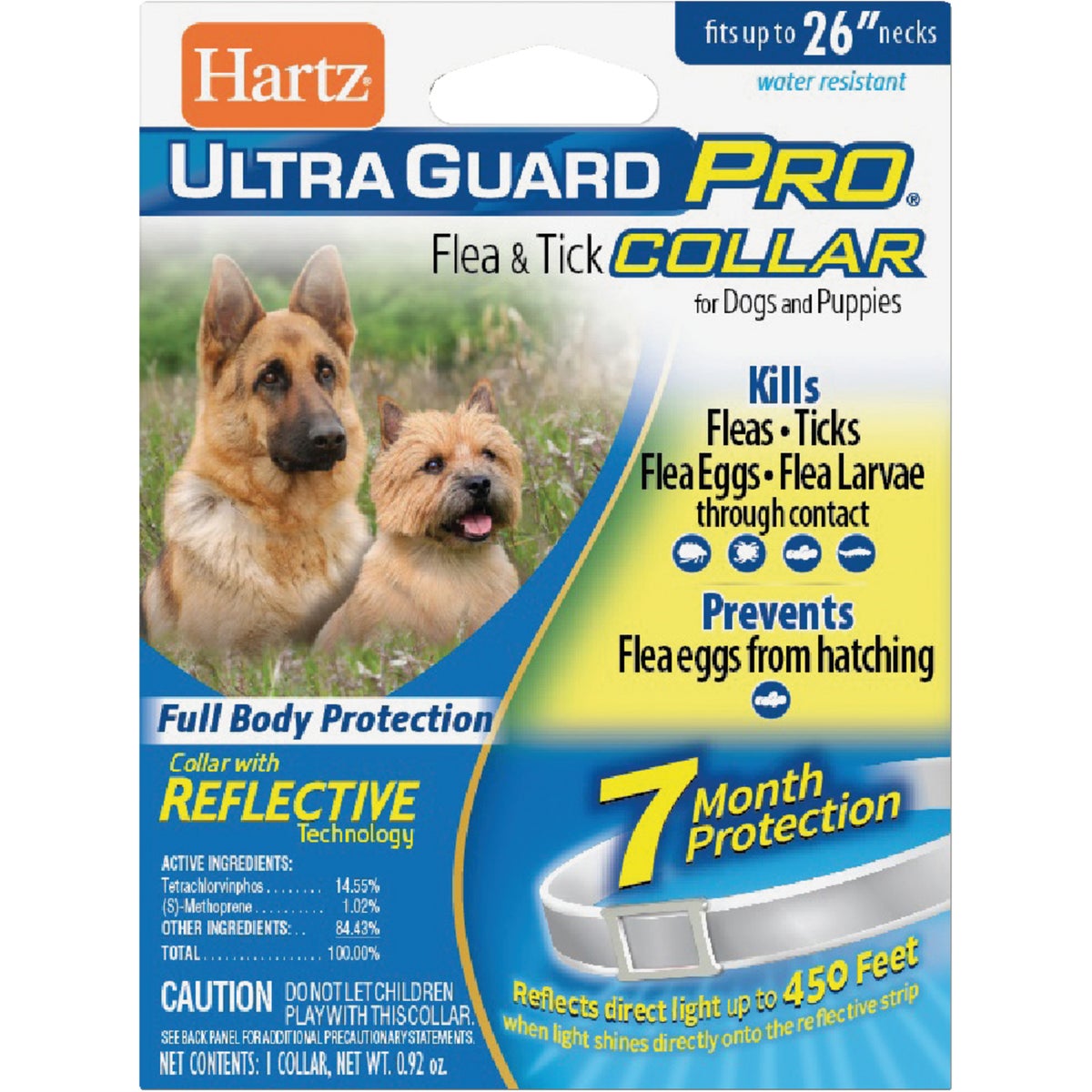 Hartz UltraGuard Pro Flea & Tick Water Resistant Reflective Collar For Dogs & Puppies