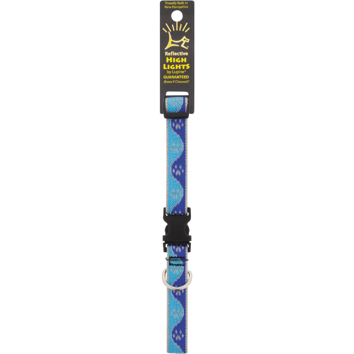 Westminster Pet Ruffin' it Reflective 14 In. to 20 In. Nylon Paw Print Dog Collar