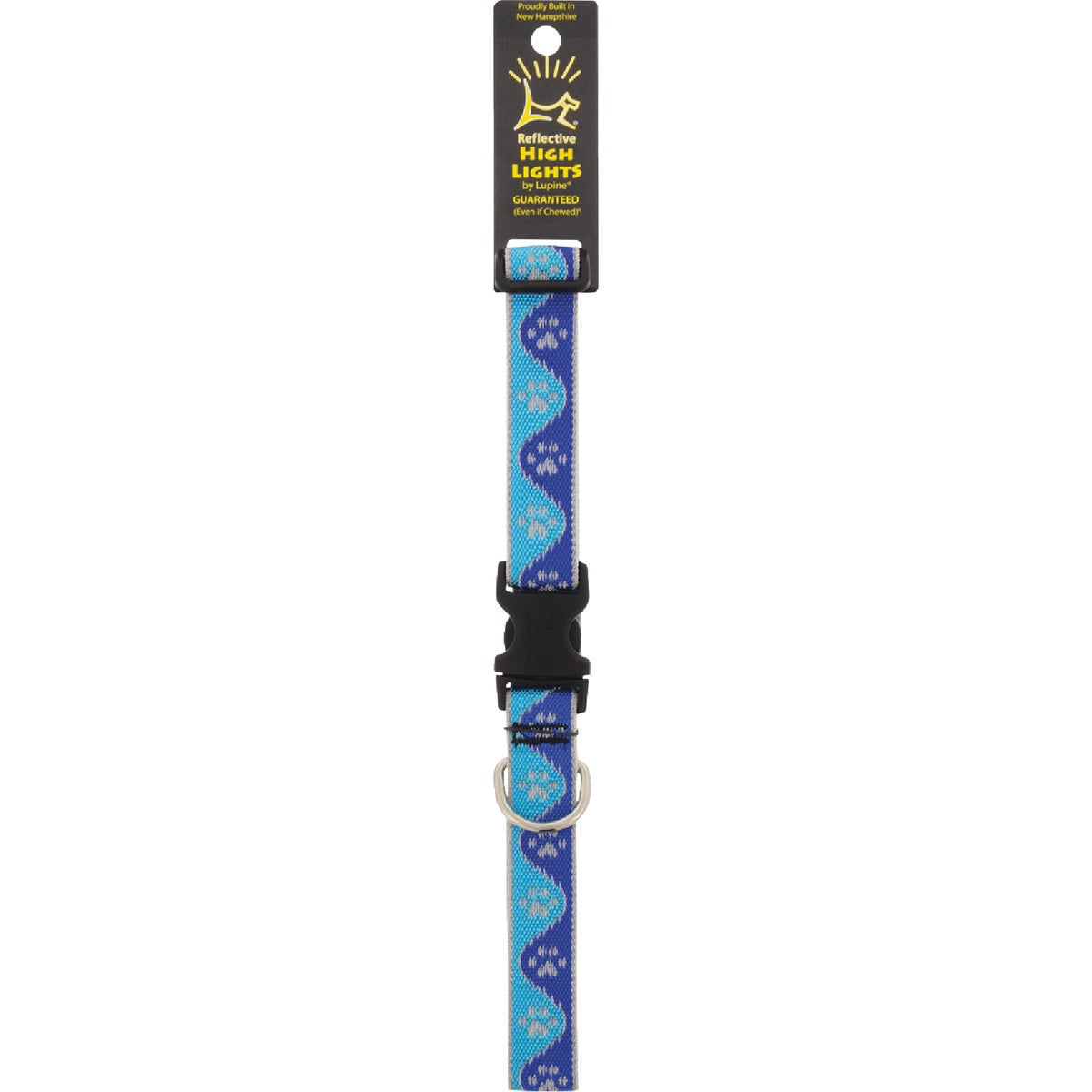 Westminster Pet Ruffin' it Reflective 18 In. to 26 In. Nylon Paw Print Dog Collar