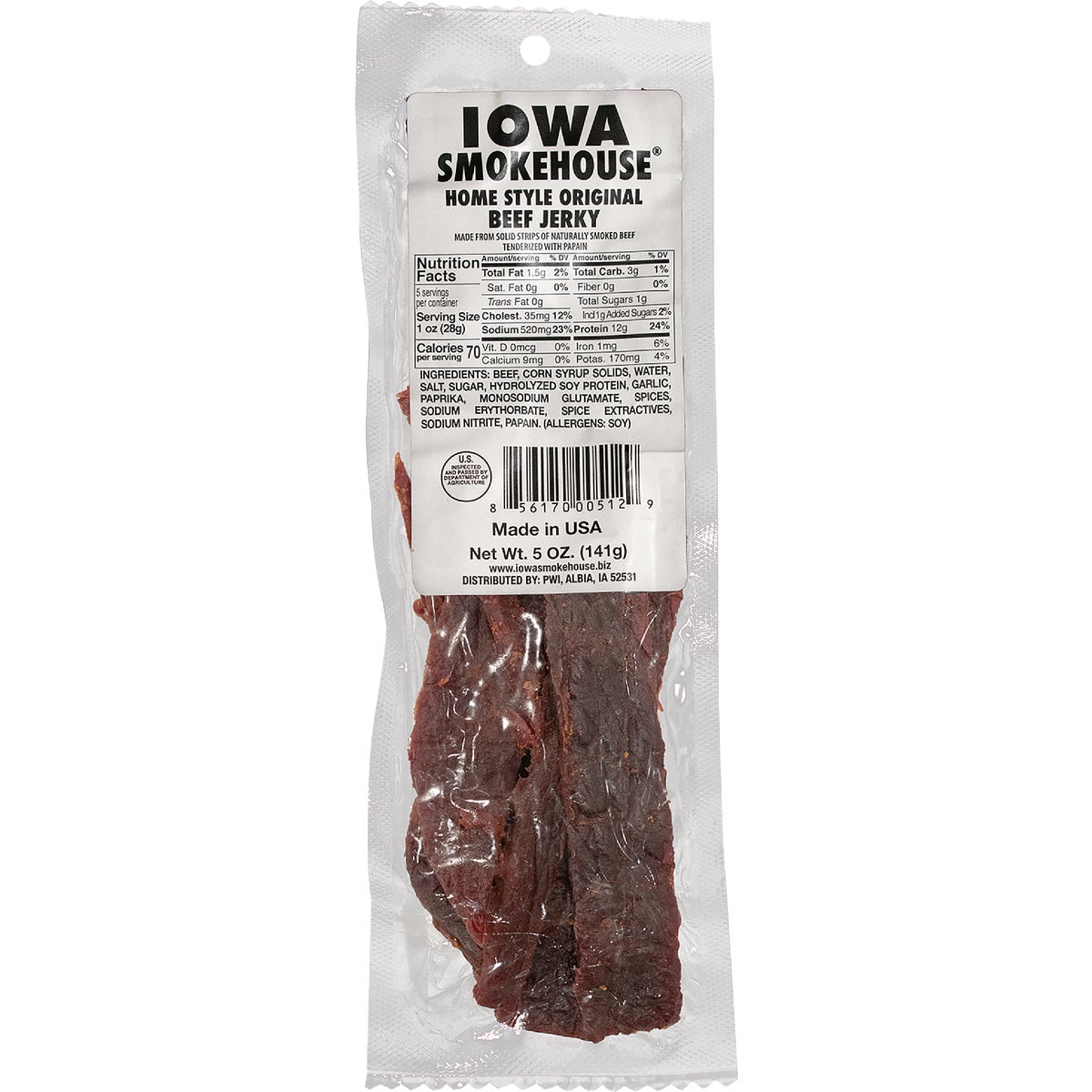 Iowa Smokehouse 5 Oz. Original Homestyle Beef Jerky
