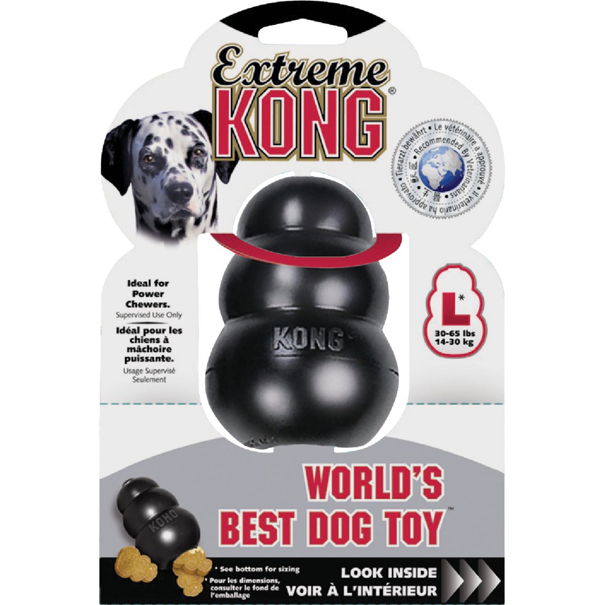 LRG BLACK KONG DOG TOY