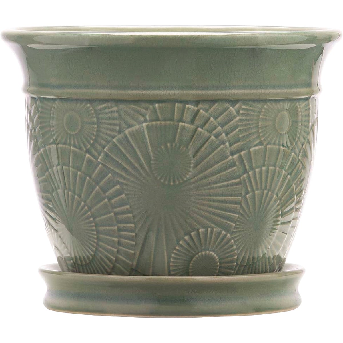 Southern Patio Annandale 8 In. Ceramic Celadon Planter