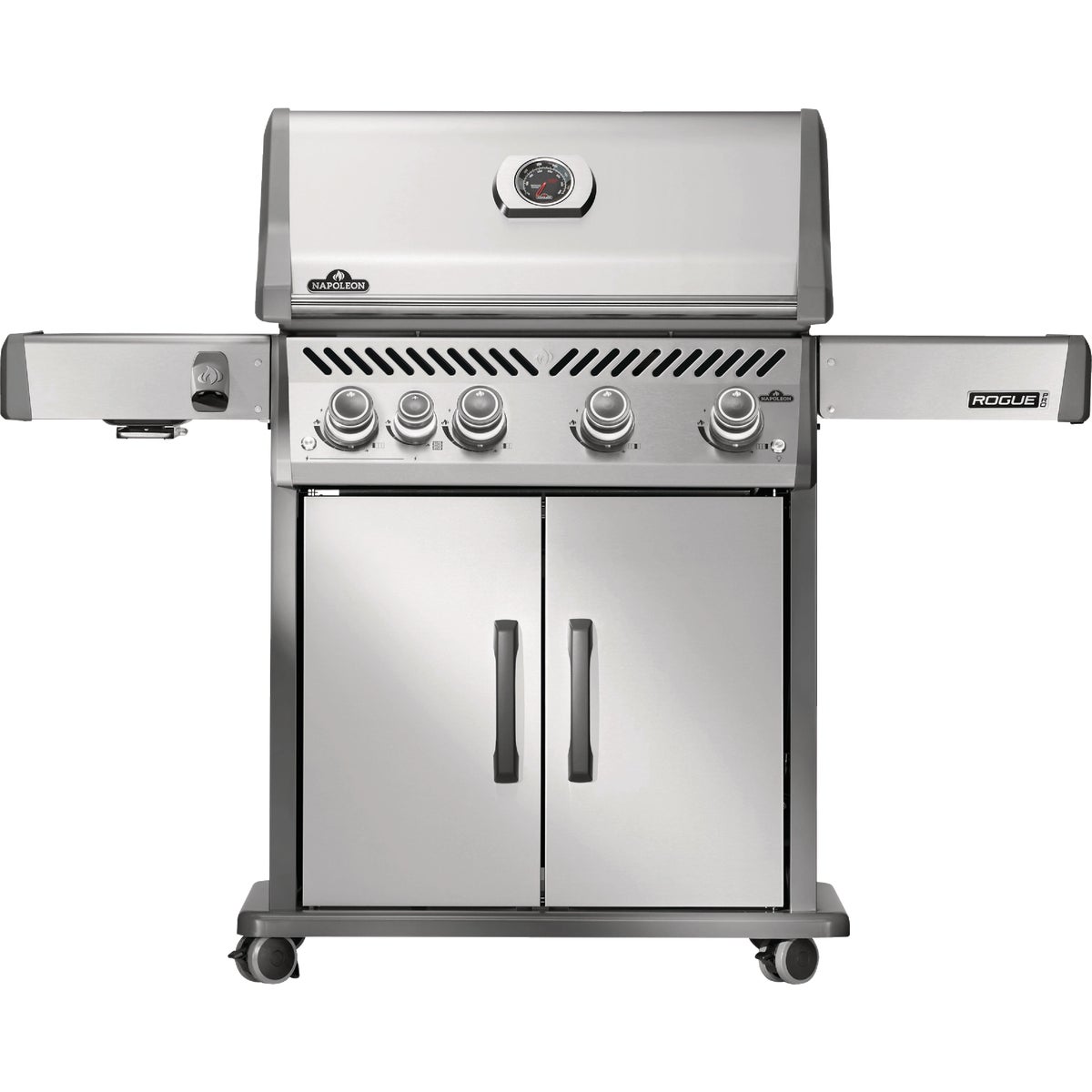 Napoleon Rogue Pro 525 4-Burner Natural Gas Grill with Infrared Side Burner, Stainless Steel