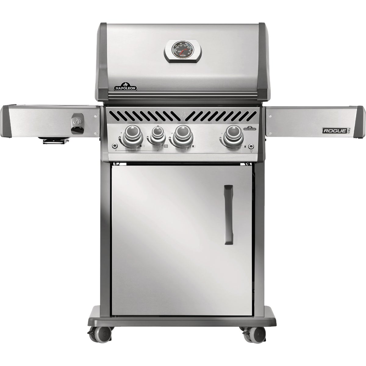 Napoleon Rogue Pro 425 3-Burner Natural Gas Grill with Infrared Side Burner, Stainless Steel