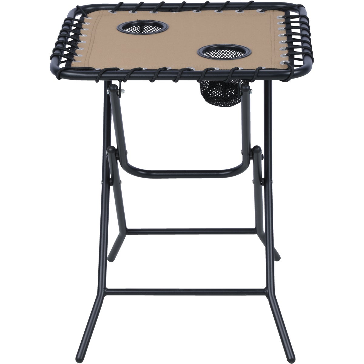 Outdoor Expressions Tan 18 In. Square Steel Folding Side Table