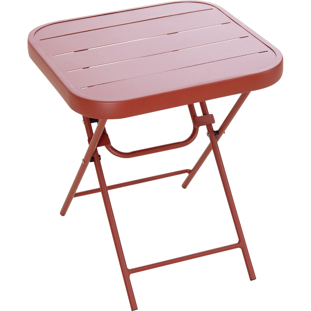 Sunjoy Brick 16 In. Square Heavy-Duty Steel Folding Side Table