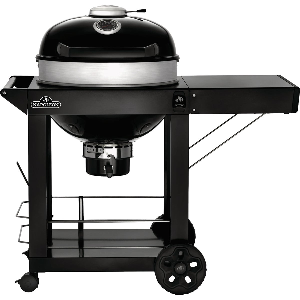 Napoleon PRO22 Charcoal Kettle Grill, Black with Cart