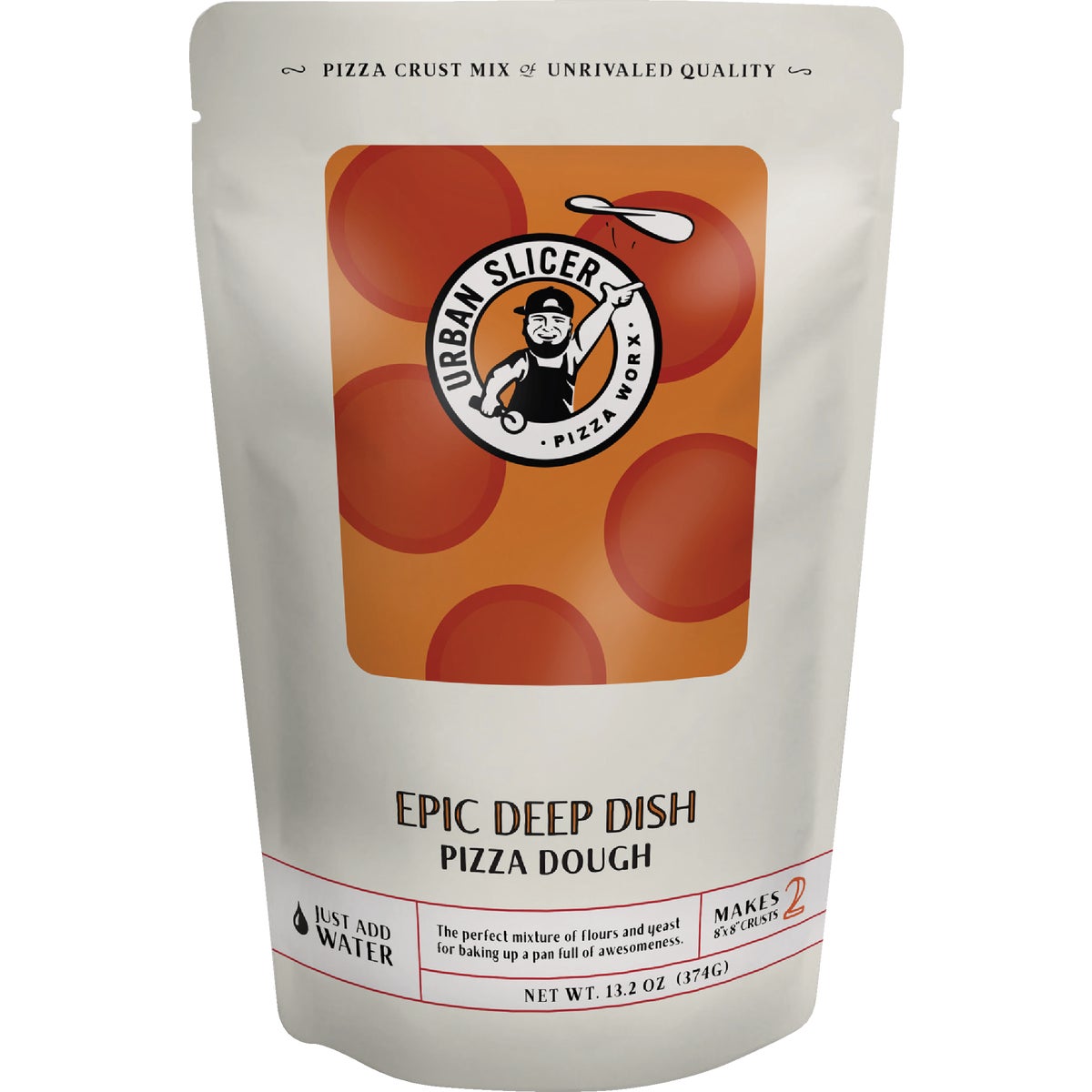 Urban Slicer Pizza Worx 13.2 Oz. Epic Deep Dish Pizza Dough Mix