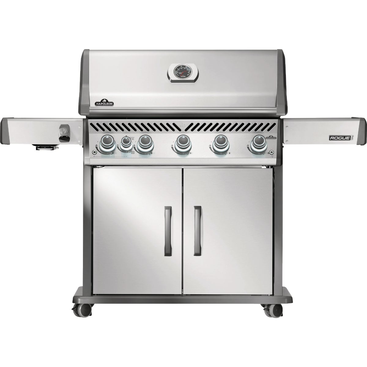 Napoleon Rogue Pro 625 5-Burner LP Gas Grill with Infrared Side Burner, Stainless Steel