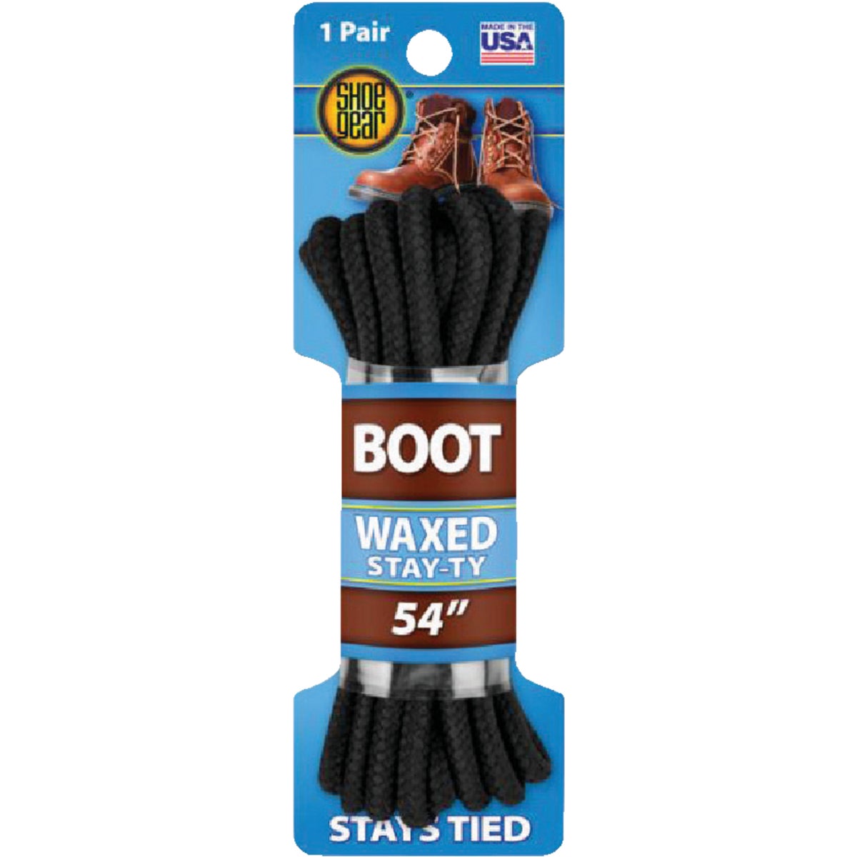 54″ BLK/BLK BOOT LACE