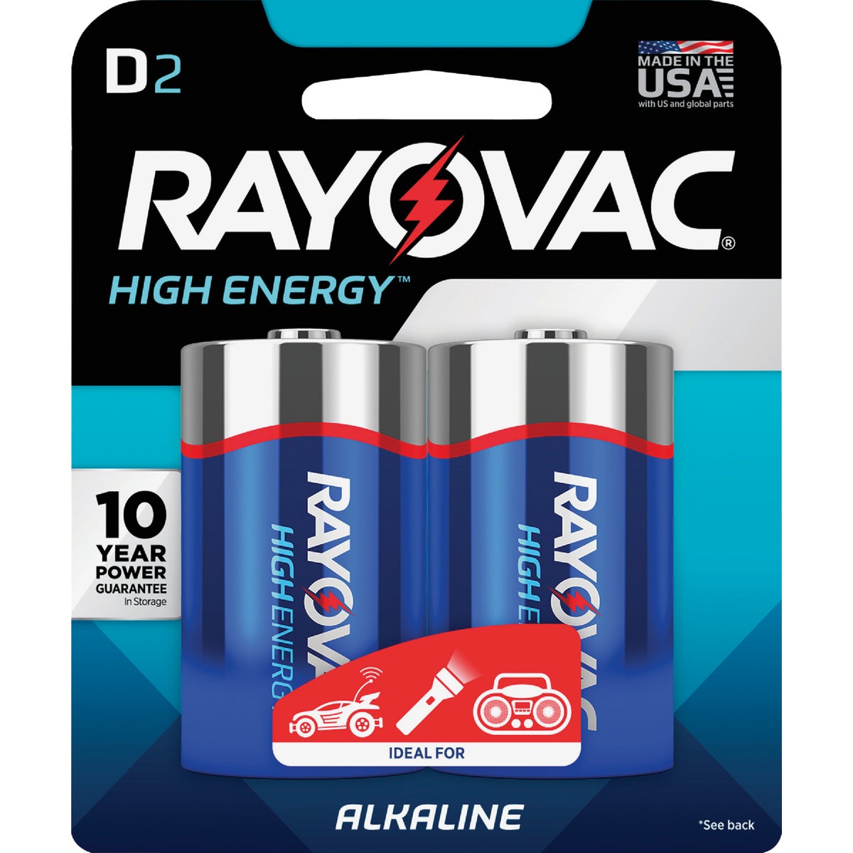 Rayovac High Energy D Alkaline Battery (2-Pack)