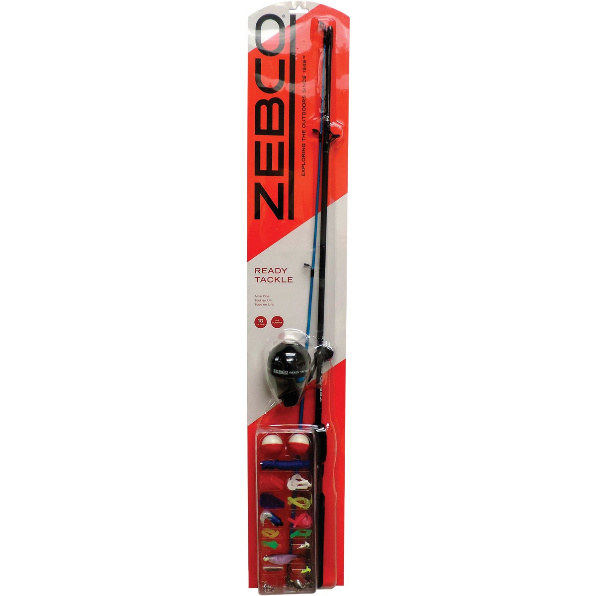 Zebco Ready Tackle 5 Ft. 6 In. Z-Glass Fishing Rod & Spincast Reel with Tackle Kit
