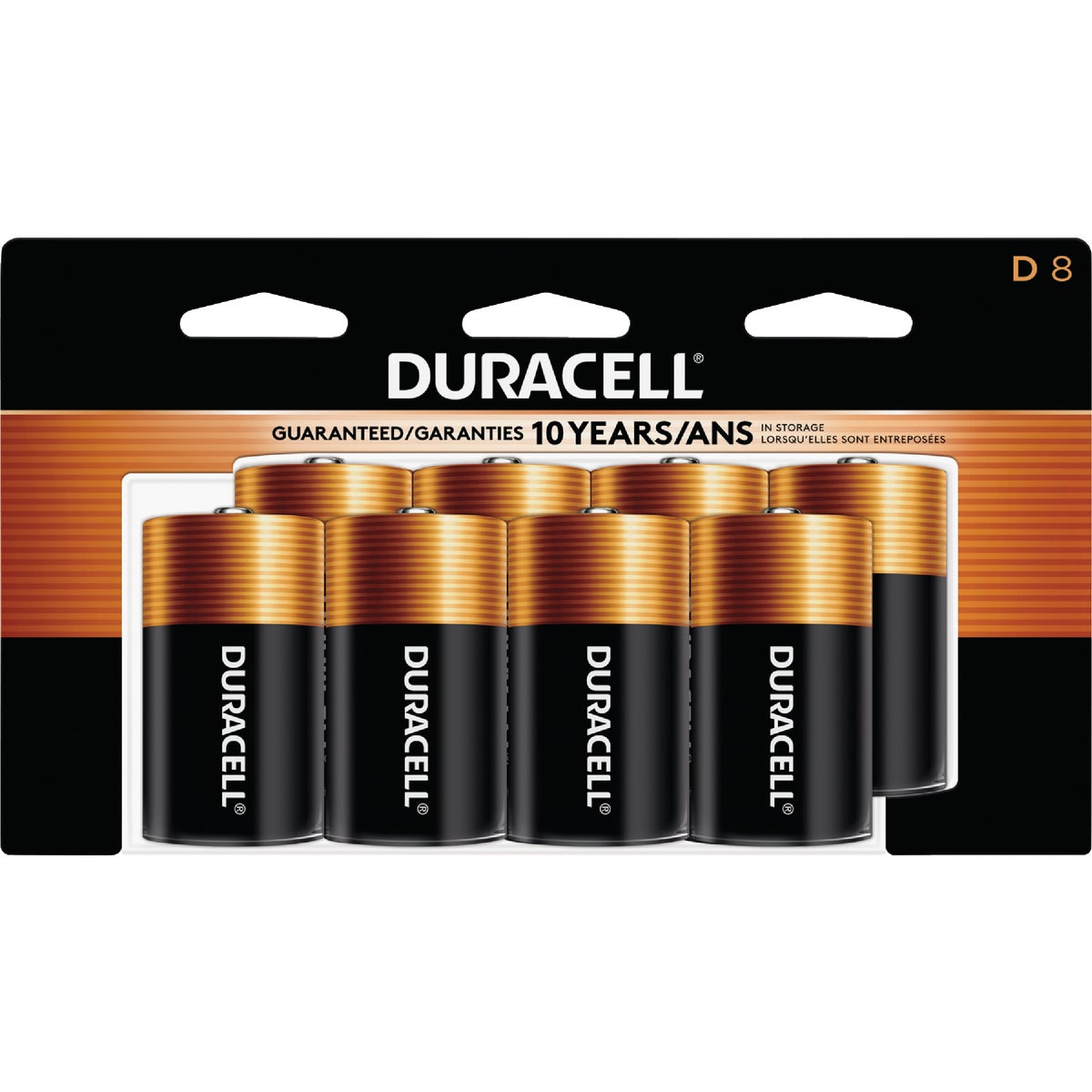 Duracell CopperTop D Alkaline Battery (8-Pack)