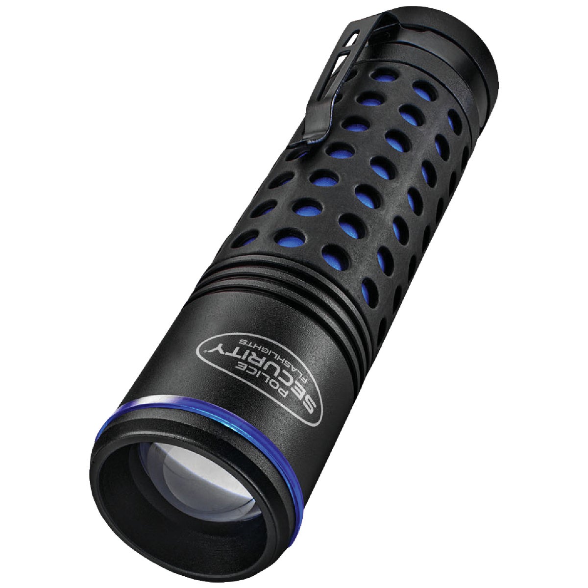 Police Security Barricade 3AAA 400 Lm. Focusing Rubber Grip LED Flashlight