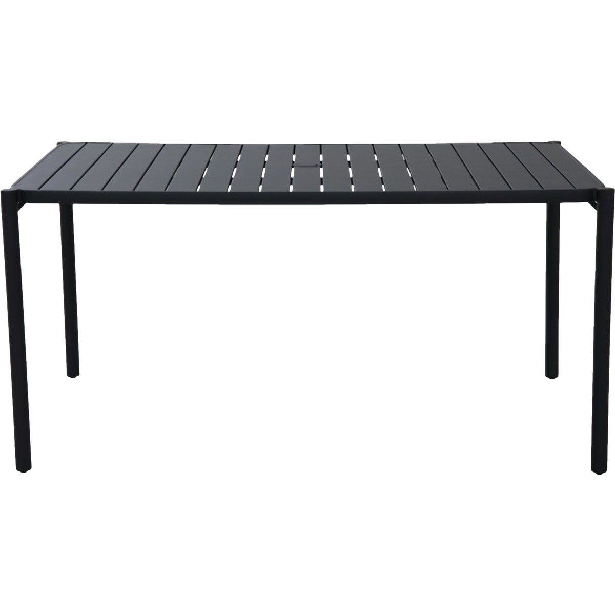 Sunjoy 59 In. x 37 In. Rectangle Heavy-Duty Black Steel Dining Table