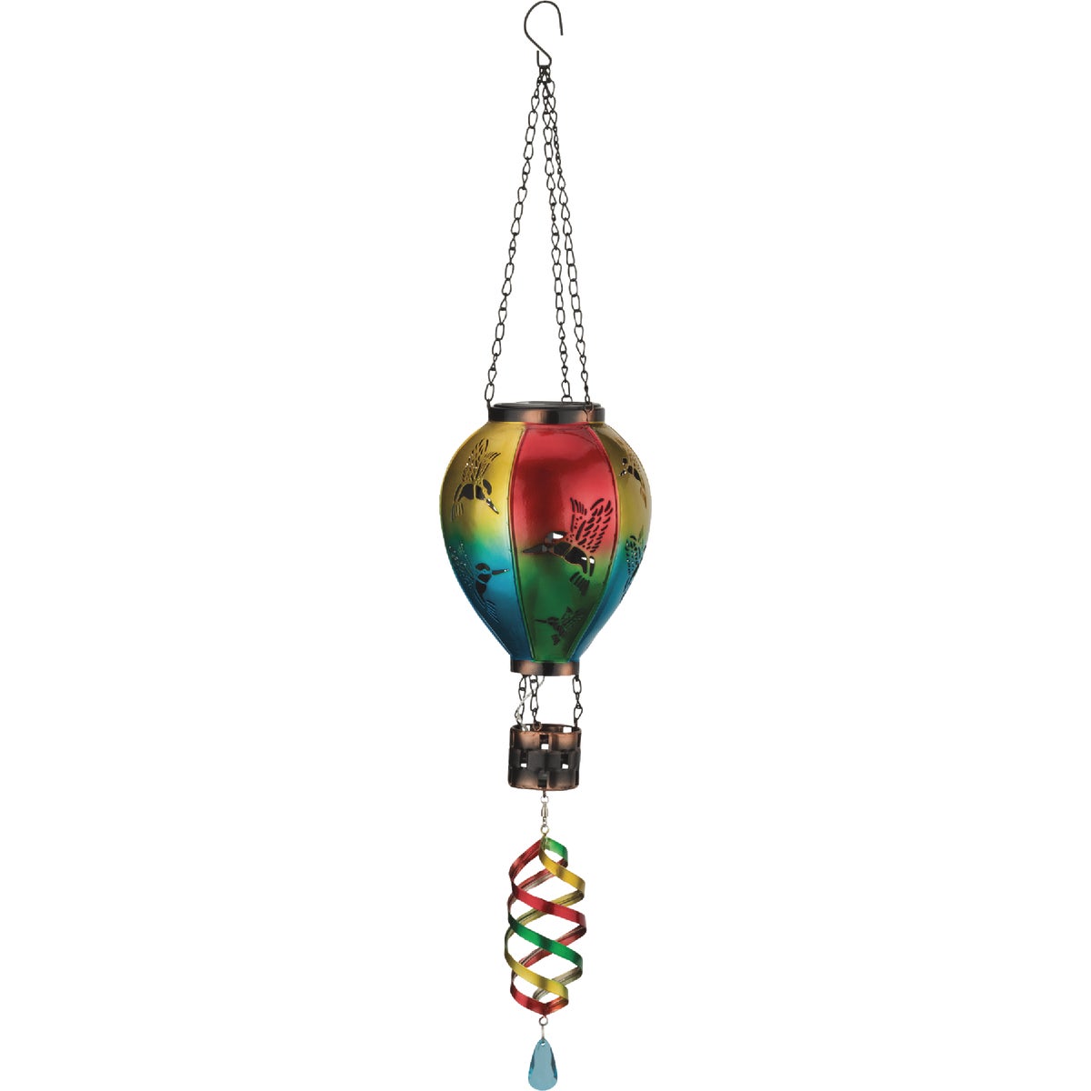 Regal Art & Gift Hummingbird Hot Air Balloon Spinner Solar Lantern