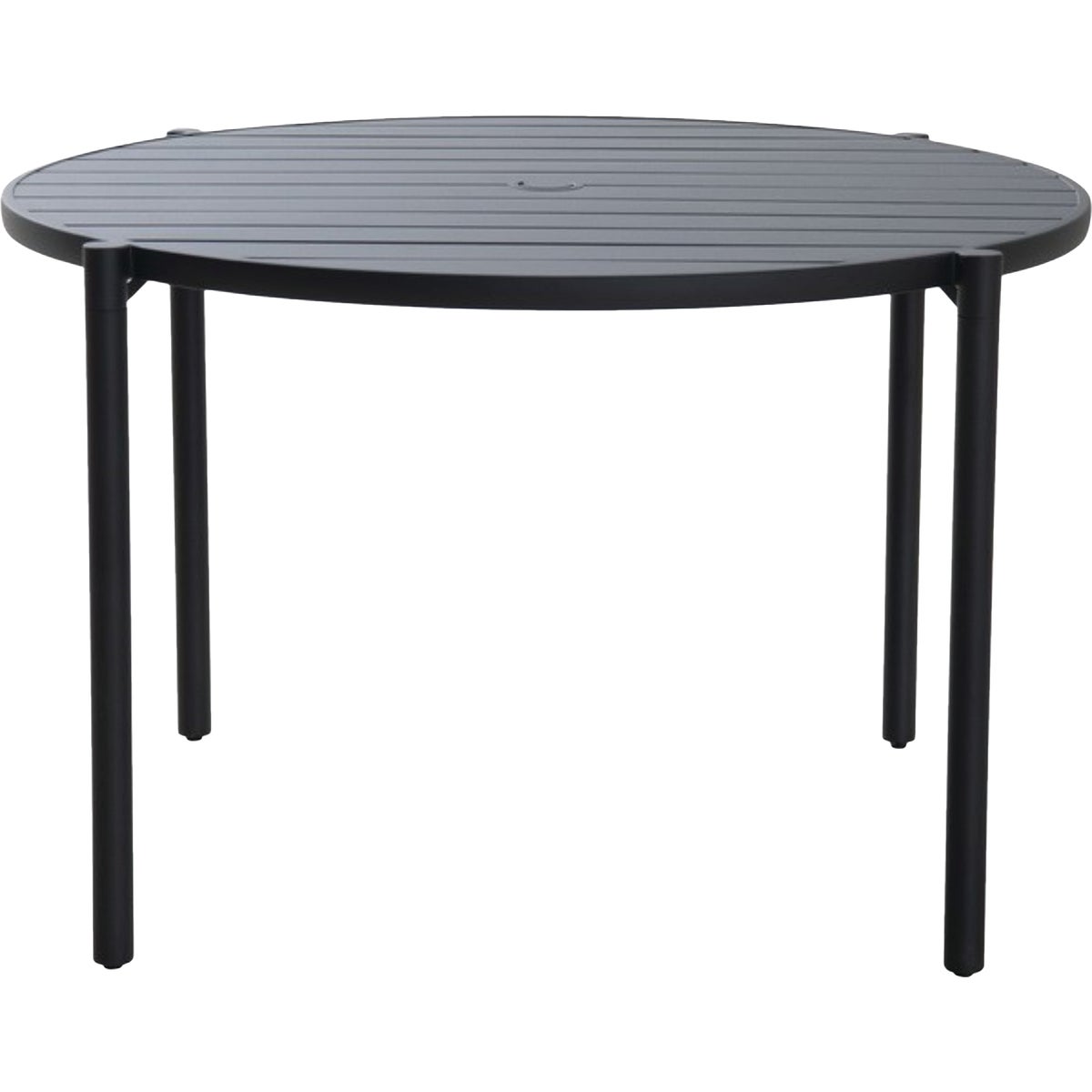 Sunjoy 46 In. Round Heavy-Duty Black Steel Dining Table