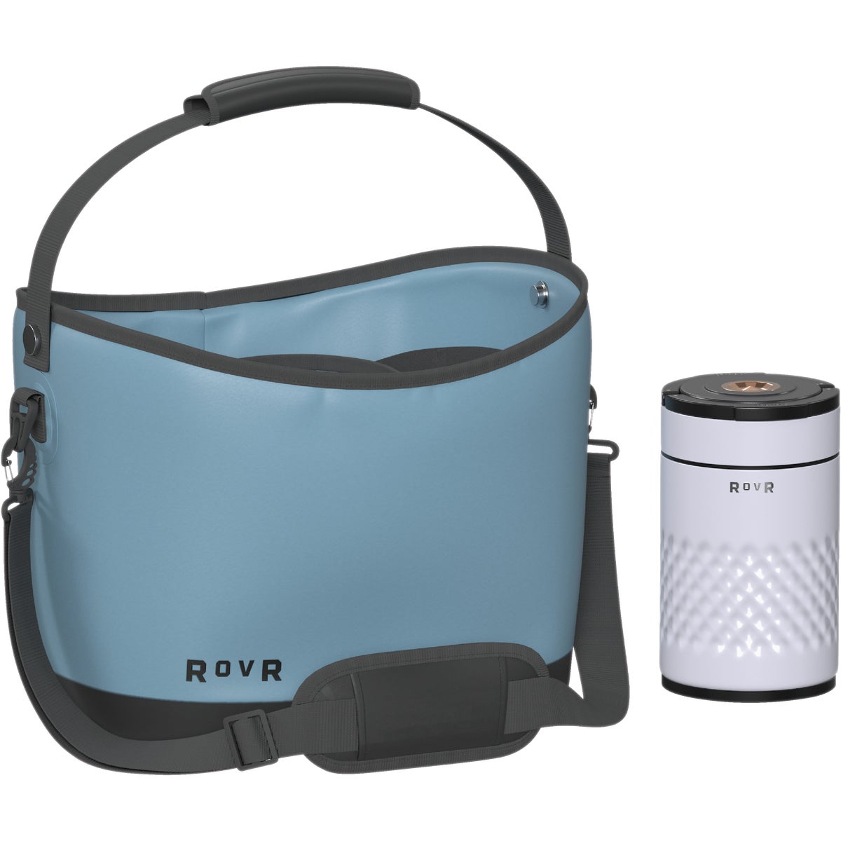 RovR Products KeepR Beverage Tote Caddy with Ice Bucket & Shoulder Strap, South Pacific