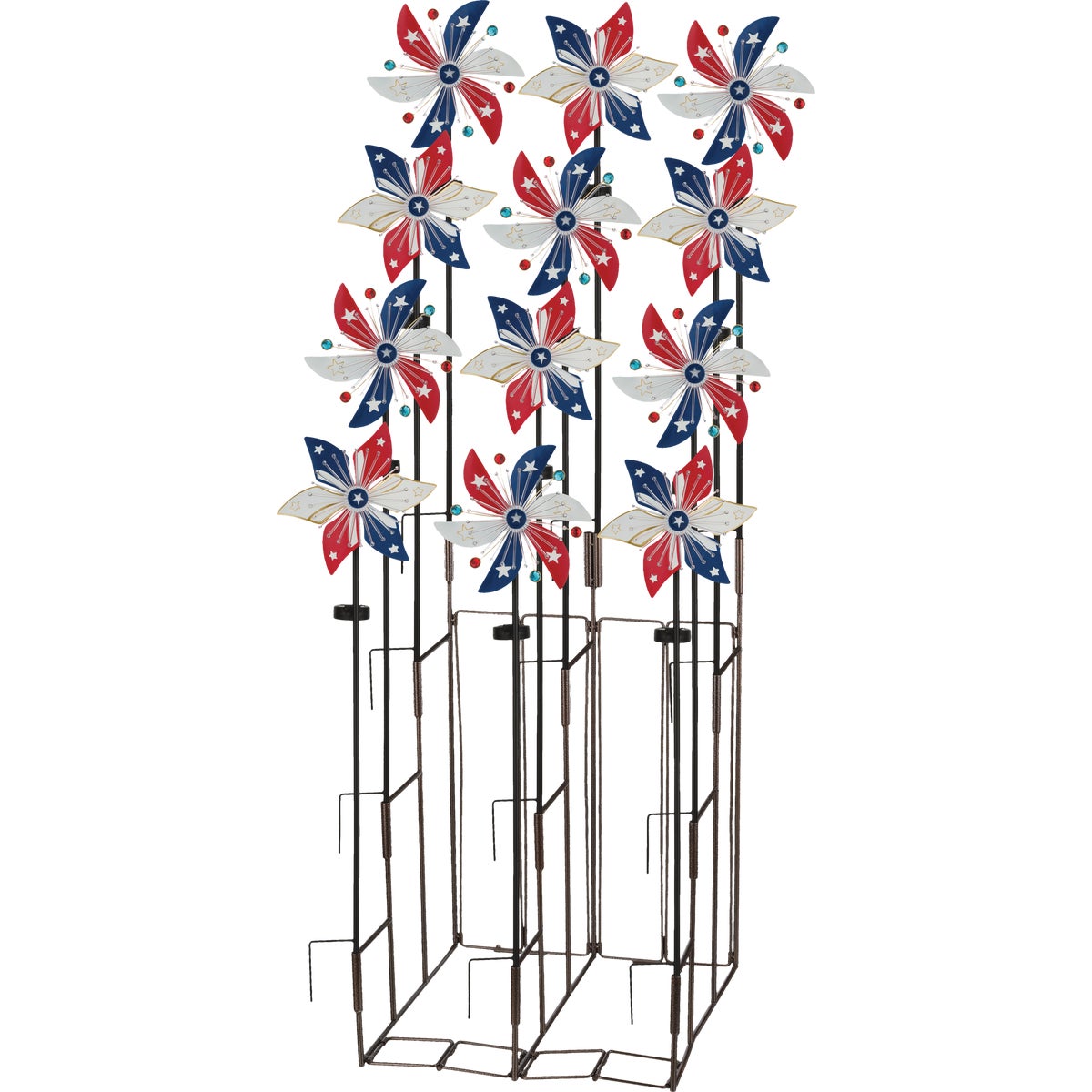 Regal Art & Gift American Spinner Solar Stakes Assortment (12-Piece)