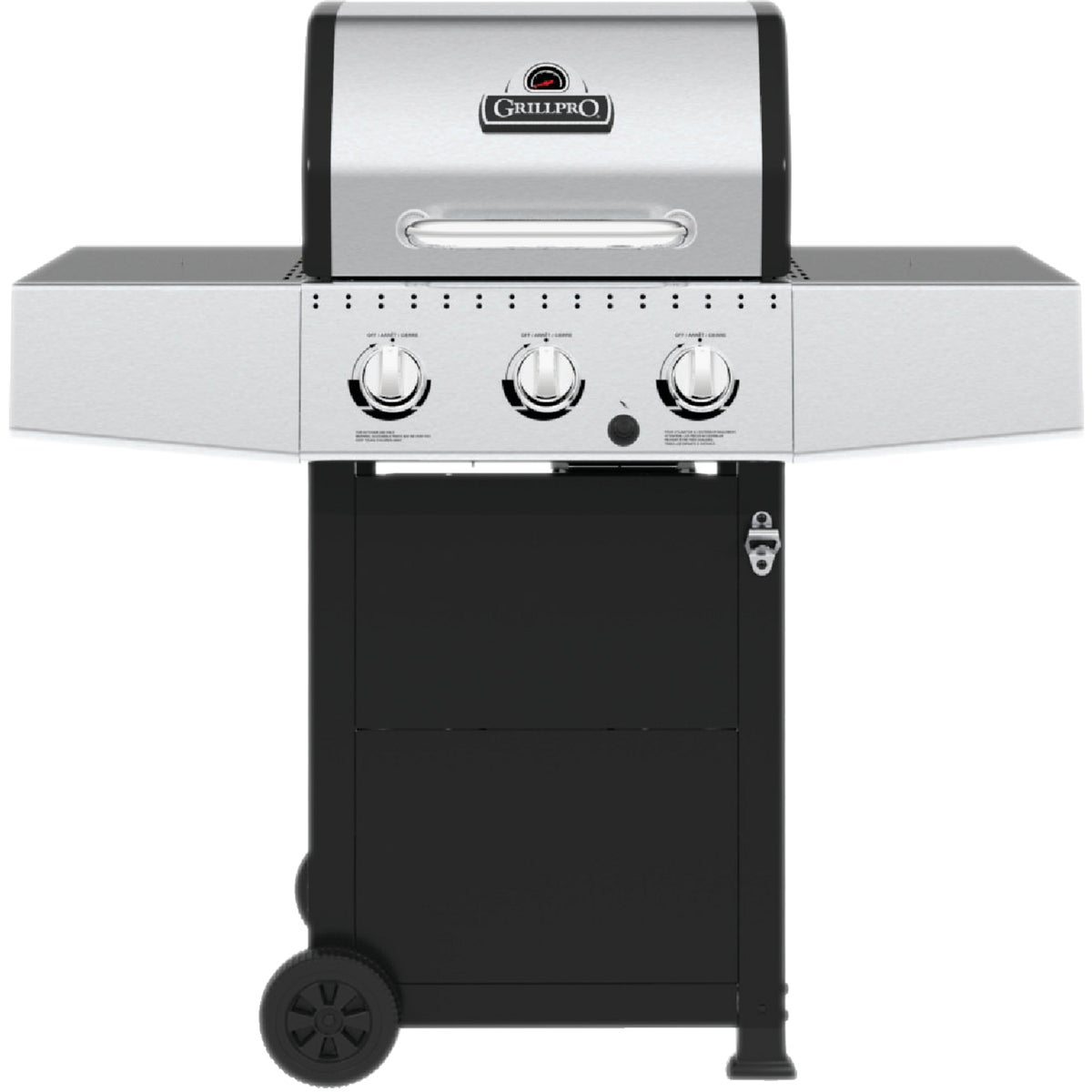 GrillPro 3-Burner Stainless Steel & Black 30,000 BTU LP Gas Grill