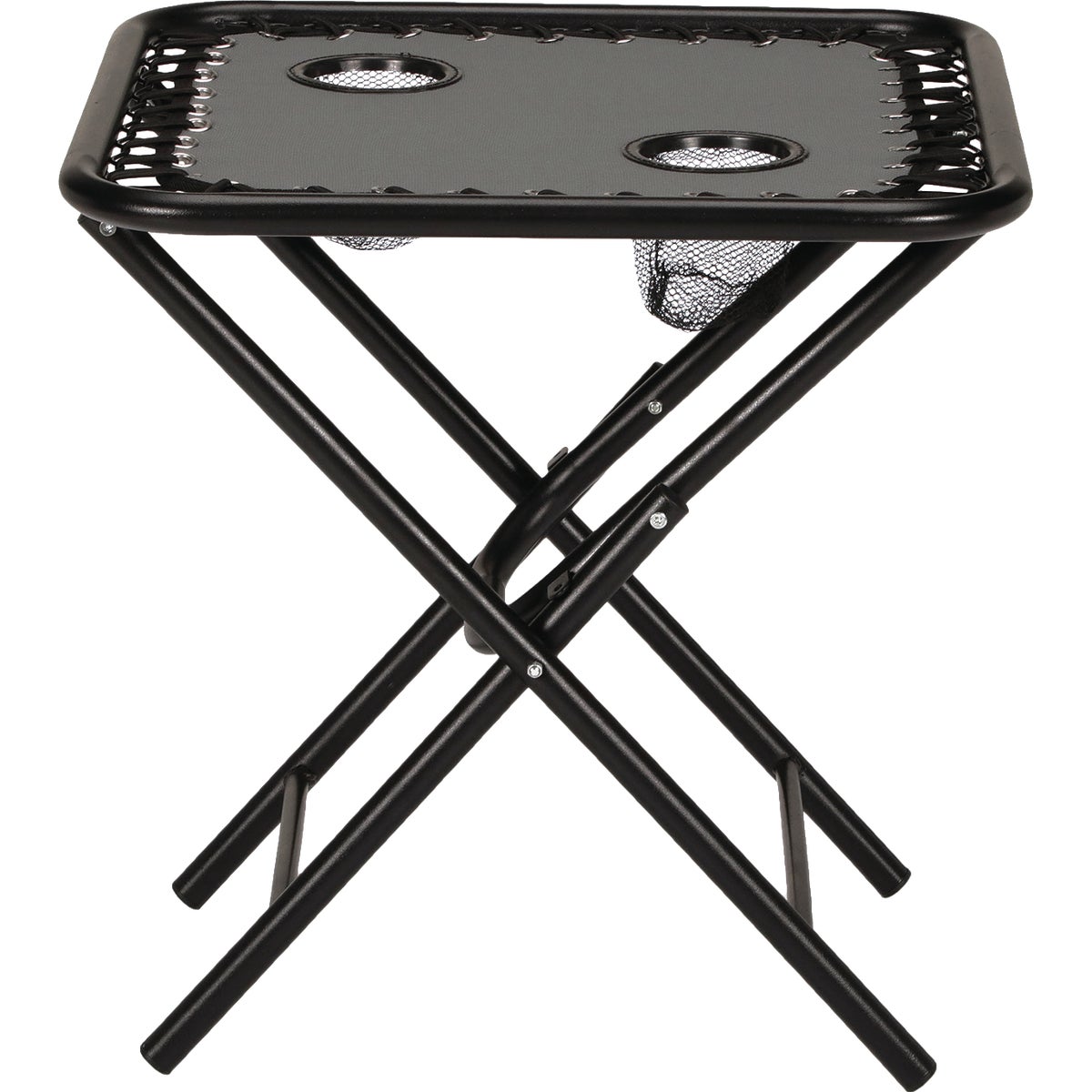 Four Seasons Courtyard Sunny Isles Graphite Gray 19 In. Square Folding Side Table