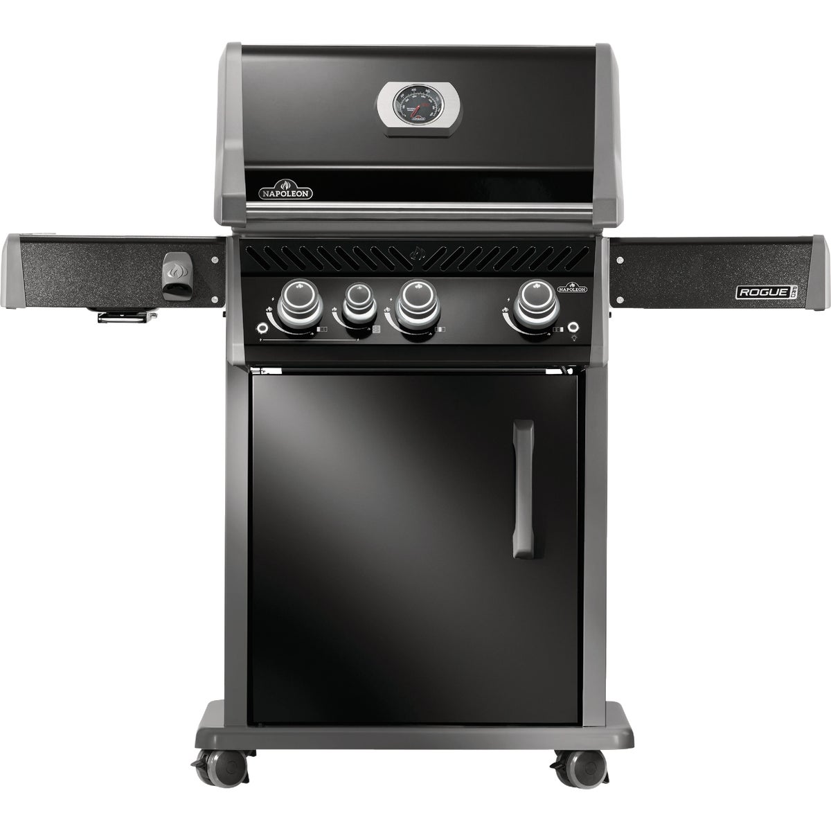 Napoleon Rogue Pro 425 3-Burner Natural Gas Grill with Infrared Side Burner, Black