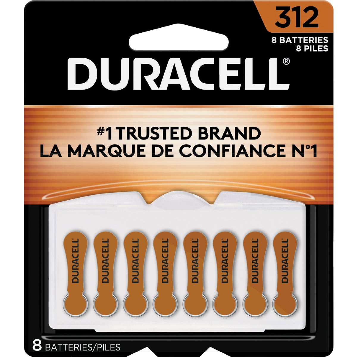 Duracell EasyTab 312 Hearing Aid Battery (8-Pack)