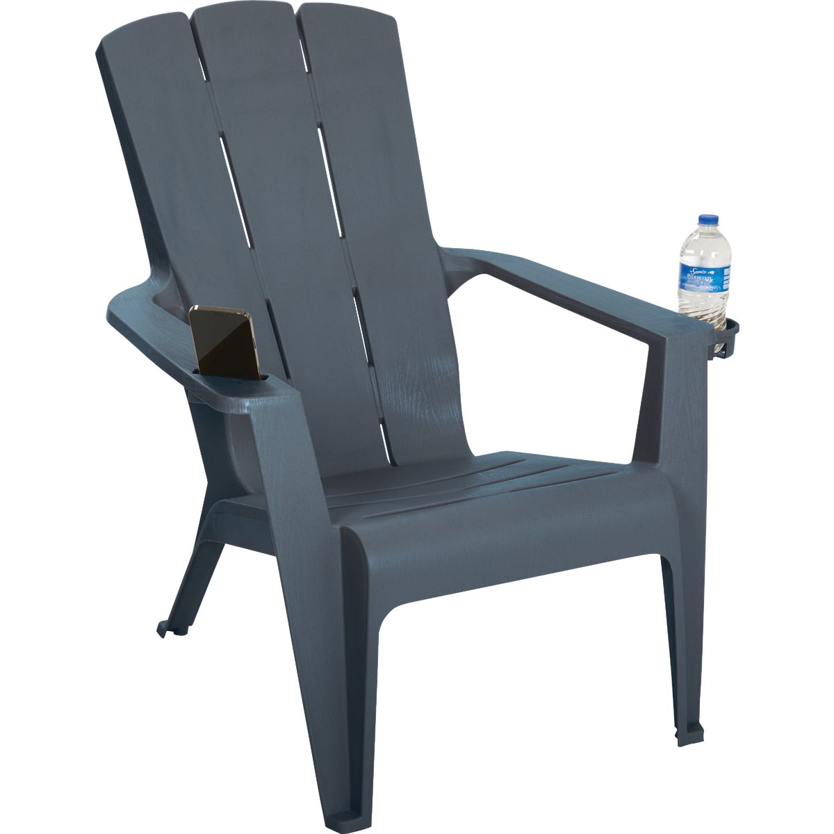 Gracious Living Flat Gray Deluxe Contour Adirondack Chair