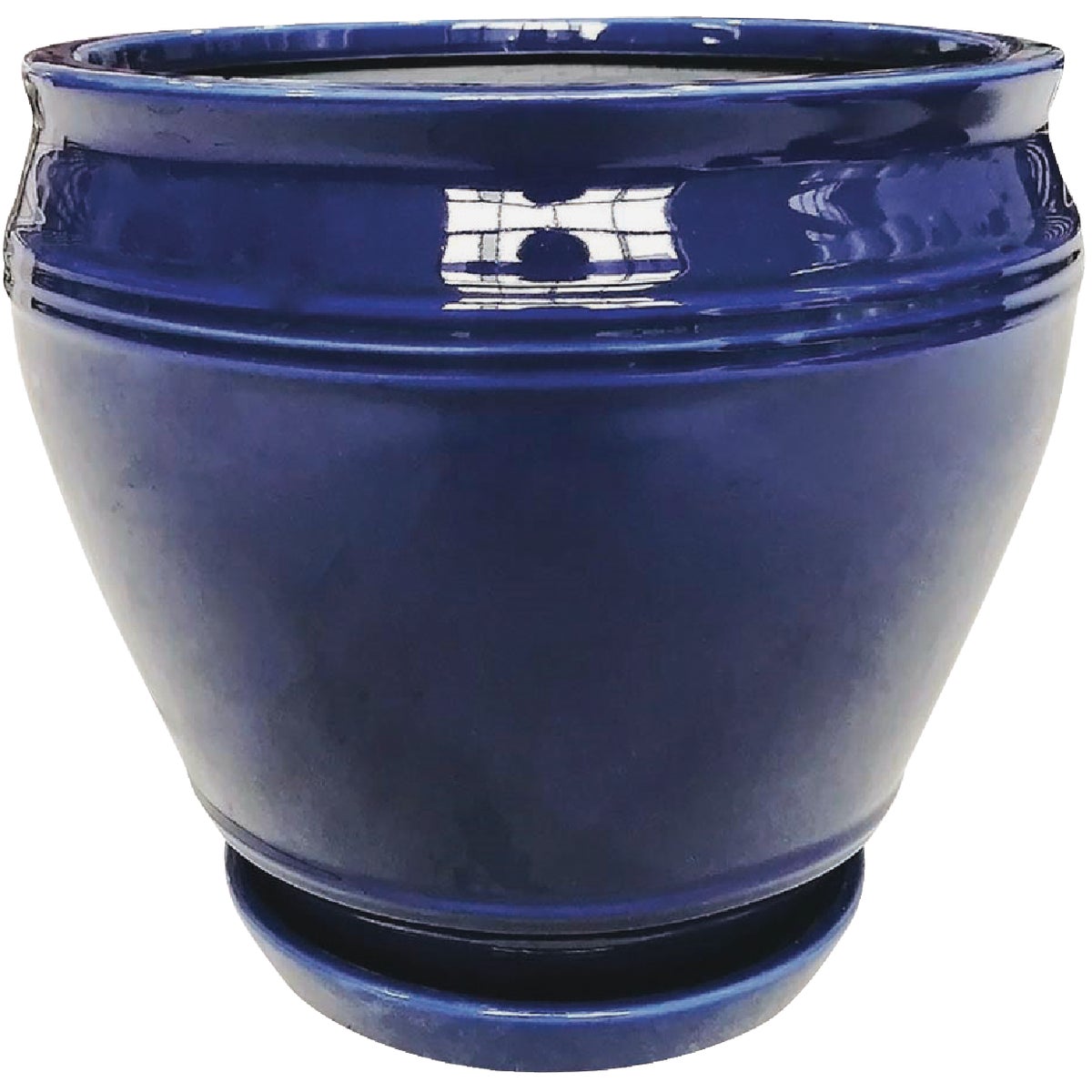 Southern Patio Collins 6 In. Ceramic Blue Planter