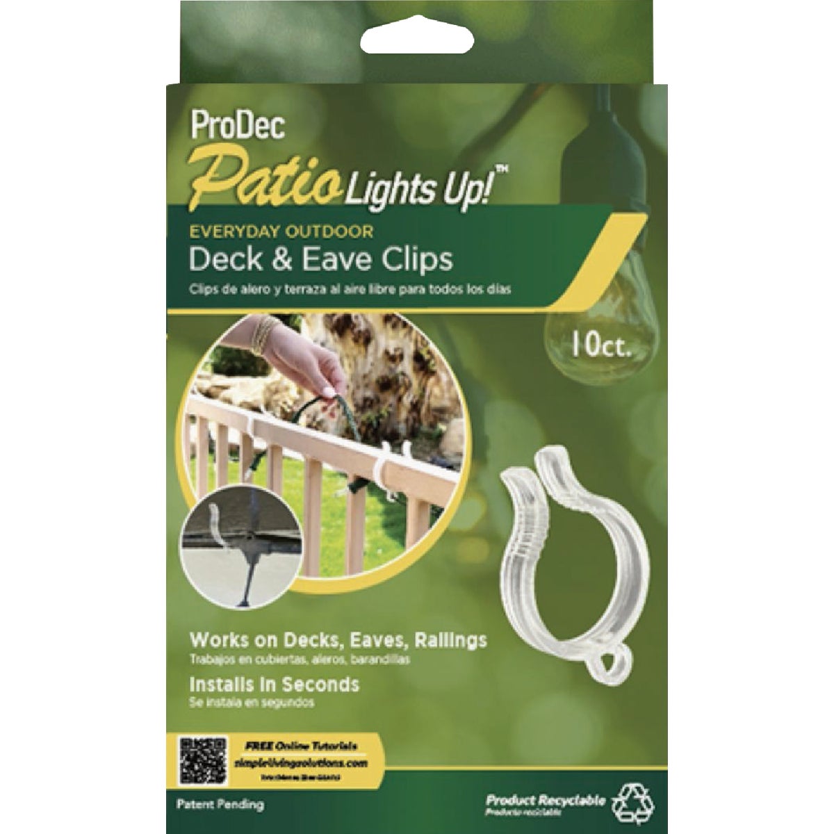 Simple Living Solutions Lights Up Deck & Eave Clips (10-Pack)