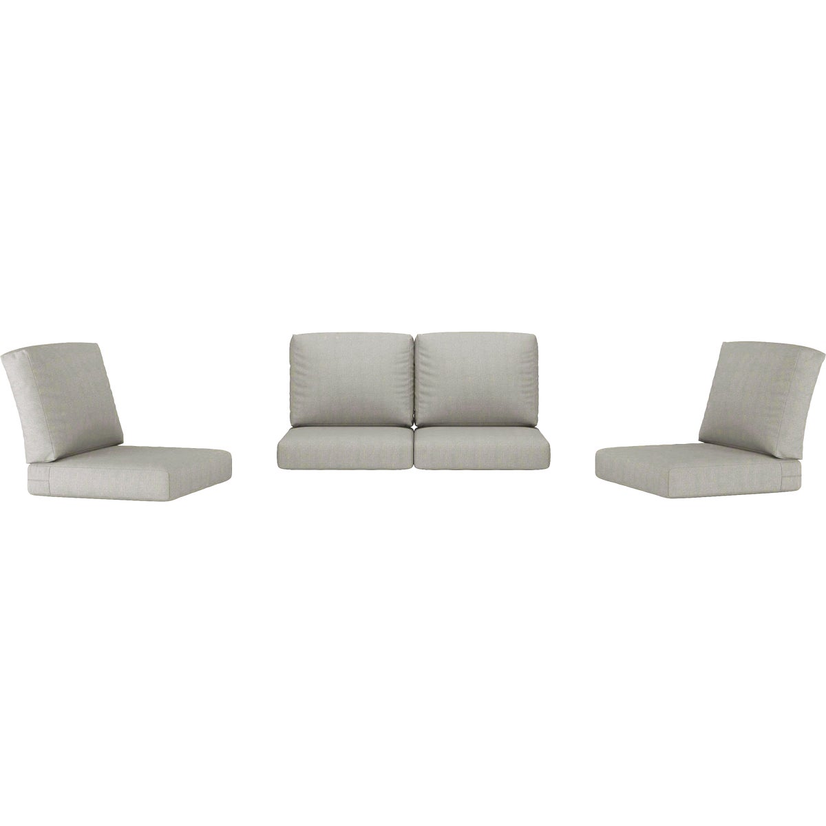 Northcape International Rockton Gray Polyester Loveseat Chat Set Cushion Set
