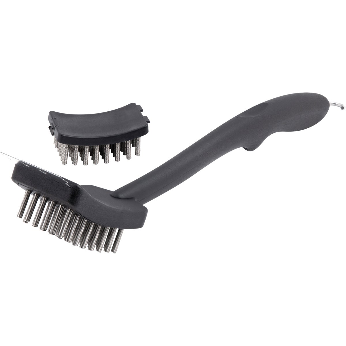 GrillPro 18.3 In. Steel Coil Spring Grill Cleaning Brush with Replacement Head