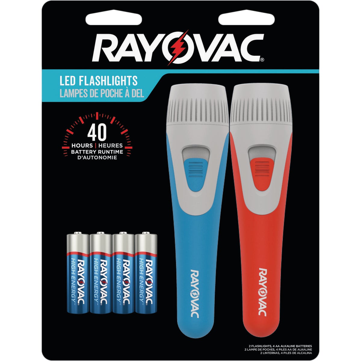 Rayovac 50 Lm. 2AA LED Flashlight (2-Pack)