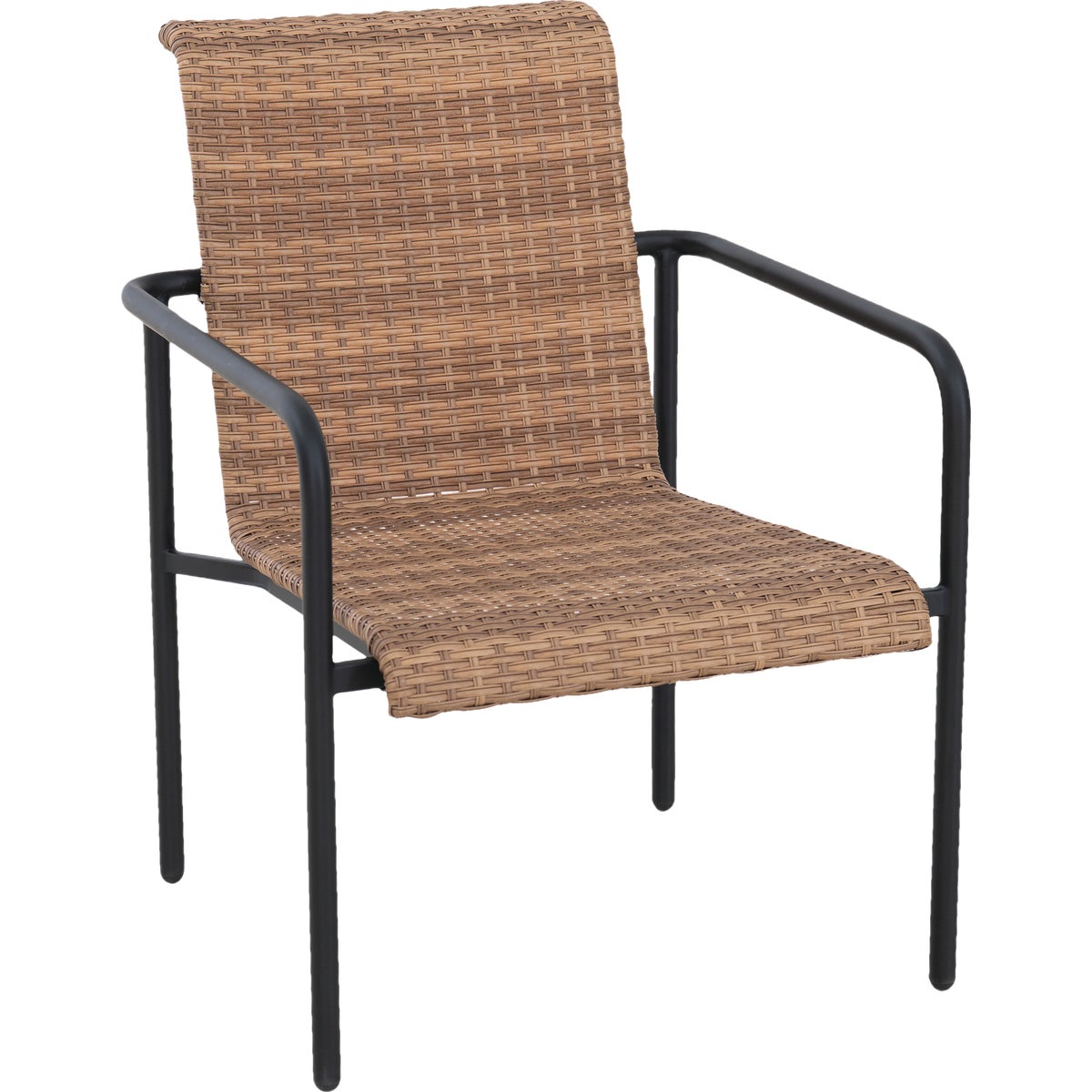 Sunjoy Brown Wicker Heavy-Duty Steel Stacking Lounge Chair