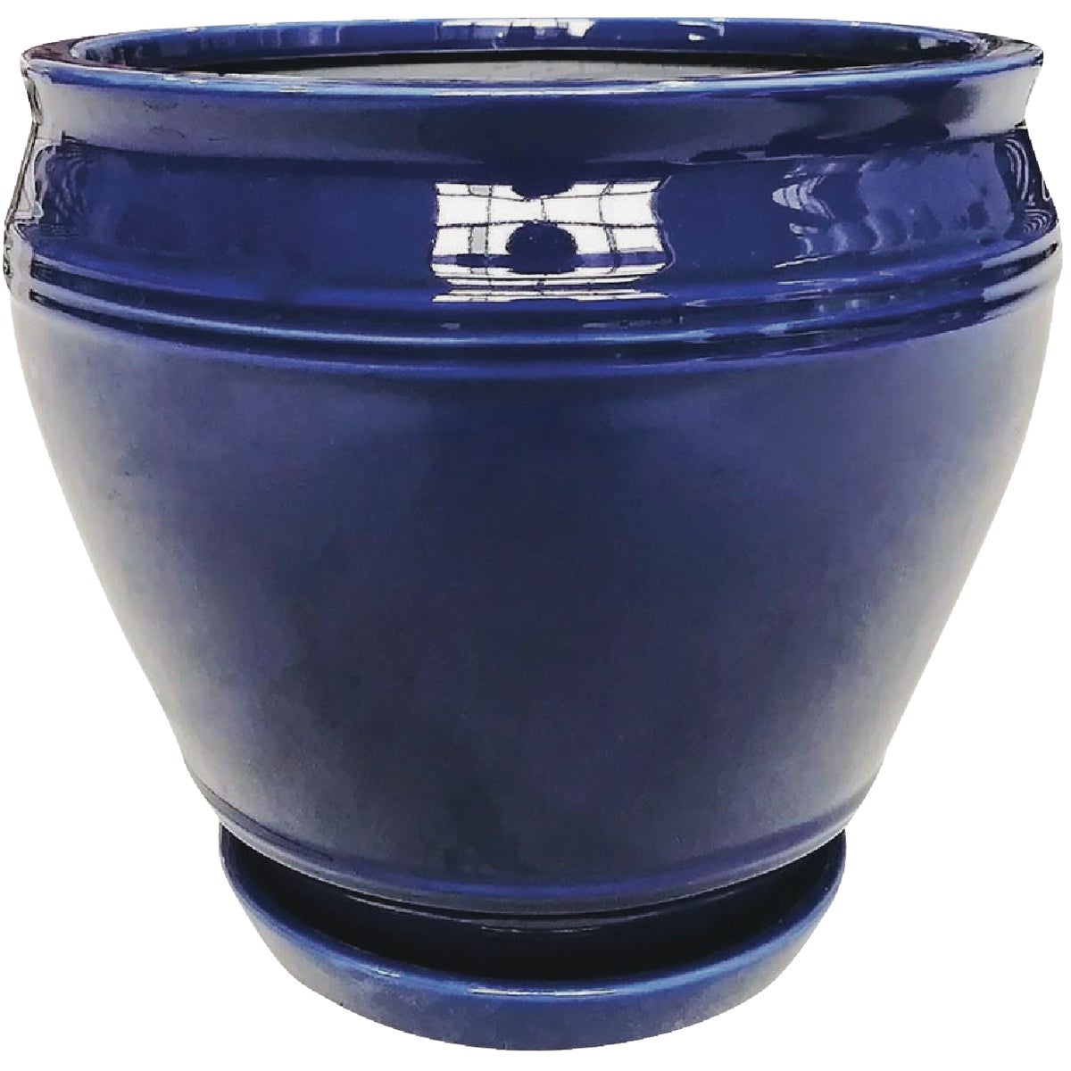 Southern Patio Collins 8 In. Ceramic Blue Planter